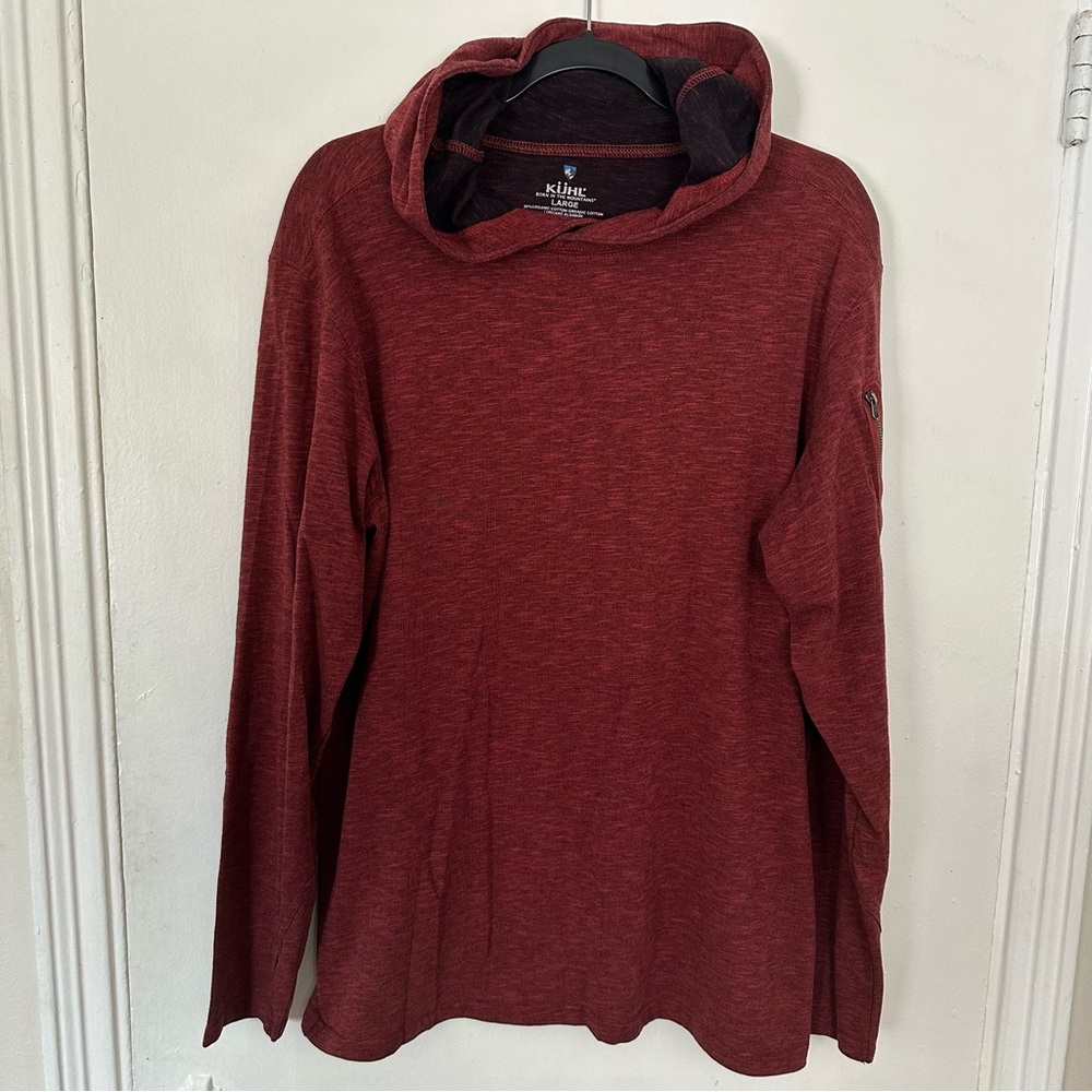 Kuhl Vendetta Hoodie Men’s Size Large Red Organic Cotton